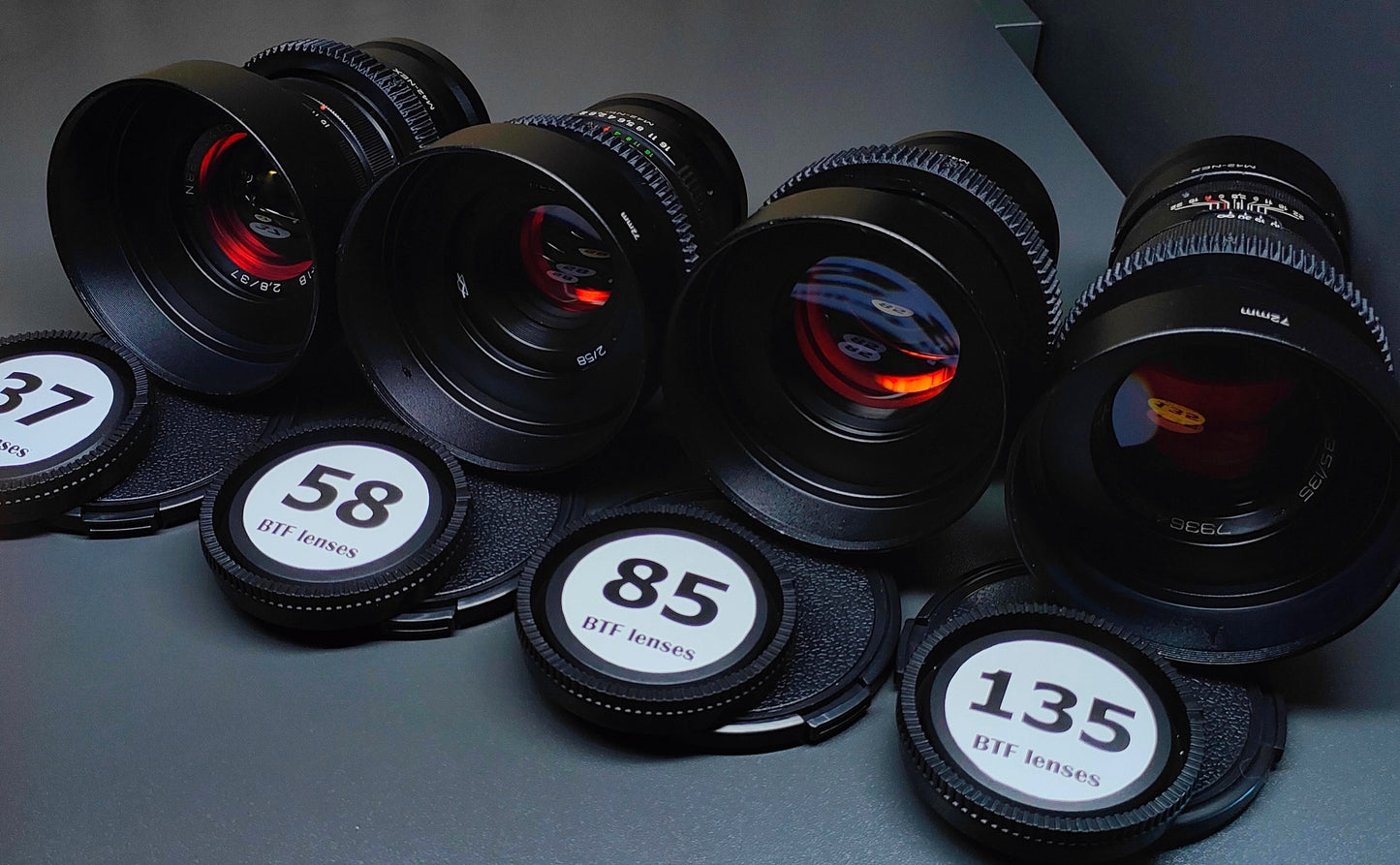 ANAMORPHIC AMBER SET 37 58 85 135 Cinemod Helios 44 Mir 1v Jup9 Jup37 Canon EF