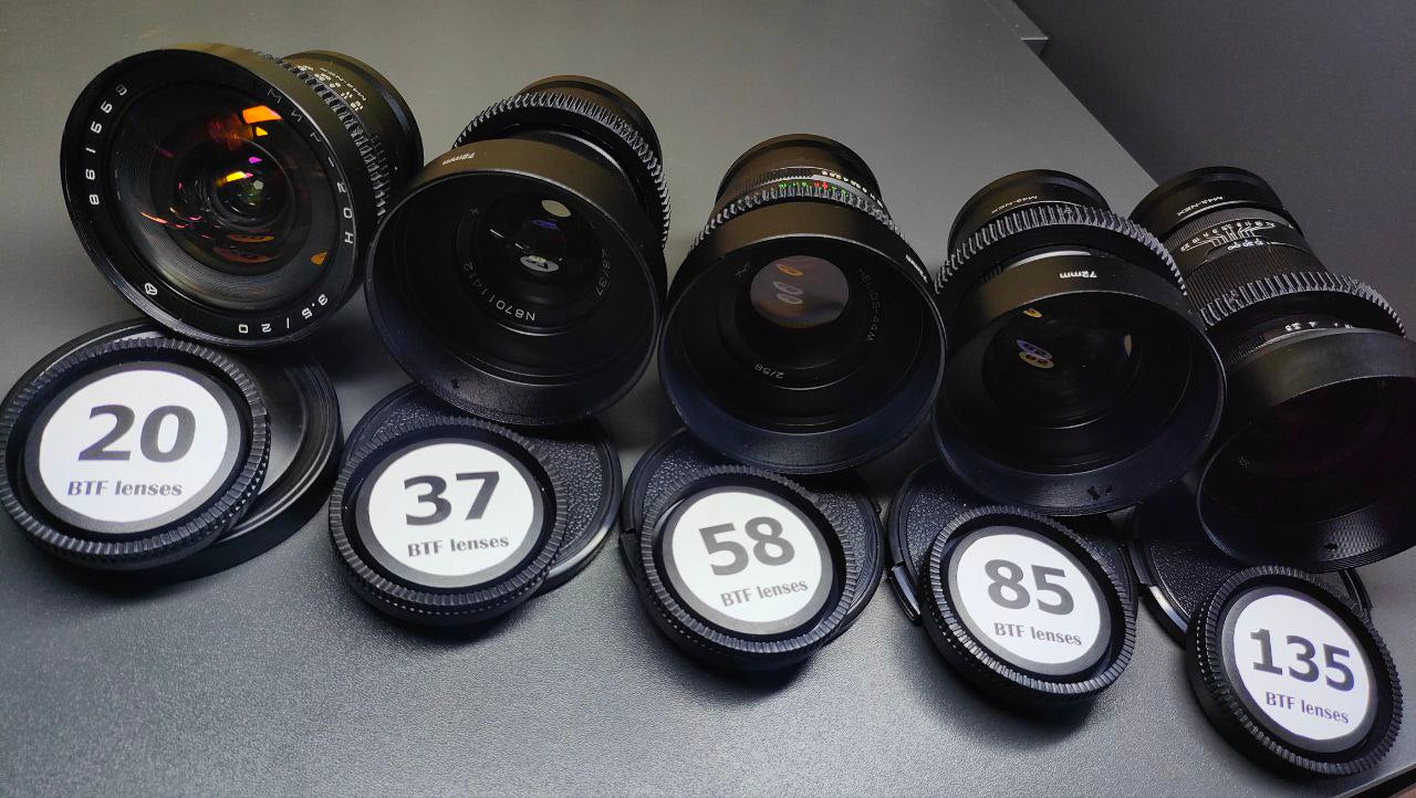 Sony E Helios Helios 44 ANAMORPHIC PURPLE SET 20 37 58 85 135  SOVIET LENSES