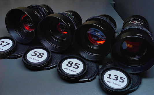 ANAMORPHIC AMBER SET 37 58 85 135 Cinemod Helios 44 Mir 1v Jup9 Jup37 Canon EF