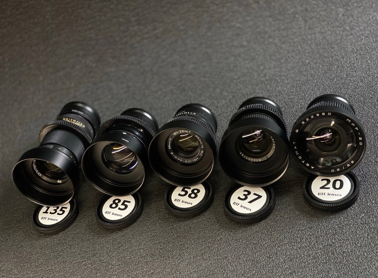 Sony E Helios 44  Standard Bokeh Cine Mod Soviet  SET 20 37 58 85 135 Lenses E Mount