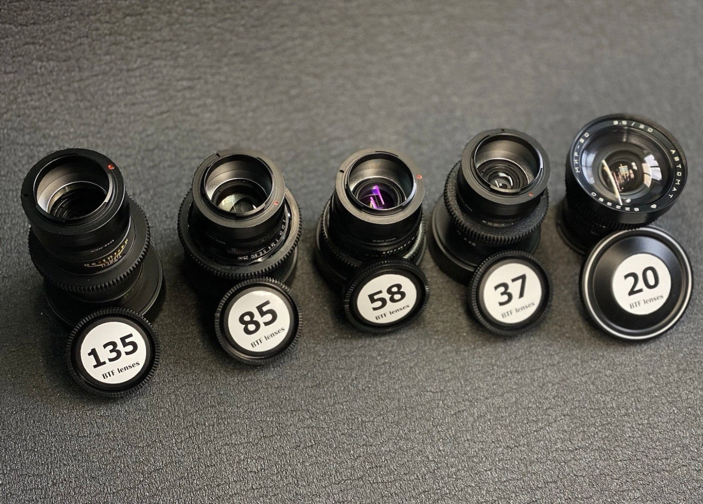 Sony E Helios 44  Standard Bokeh Cine Mod Soviet  SET 20 37 58 85 135 Lenses E Mount