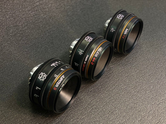 ARRI PL Rehoused Cine Soviet Set 37 58 85 Mir-1v Helios 44-2 Jupiter 9 PL Mount + case